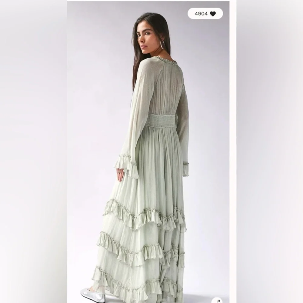 Free People Seraphina Maxi Dress Womens Medium - Picture 3 of 13